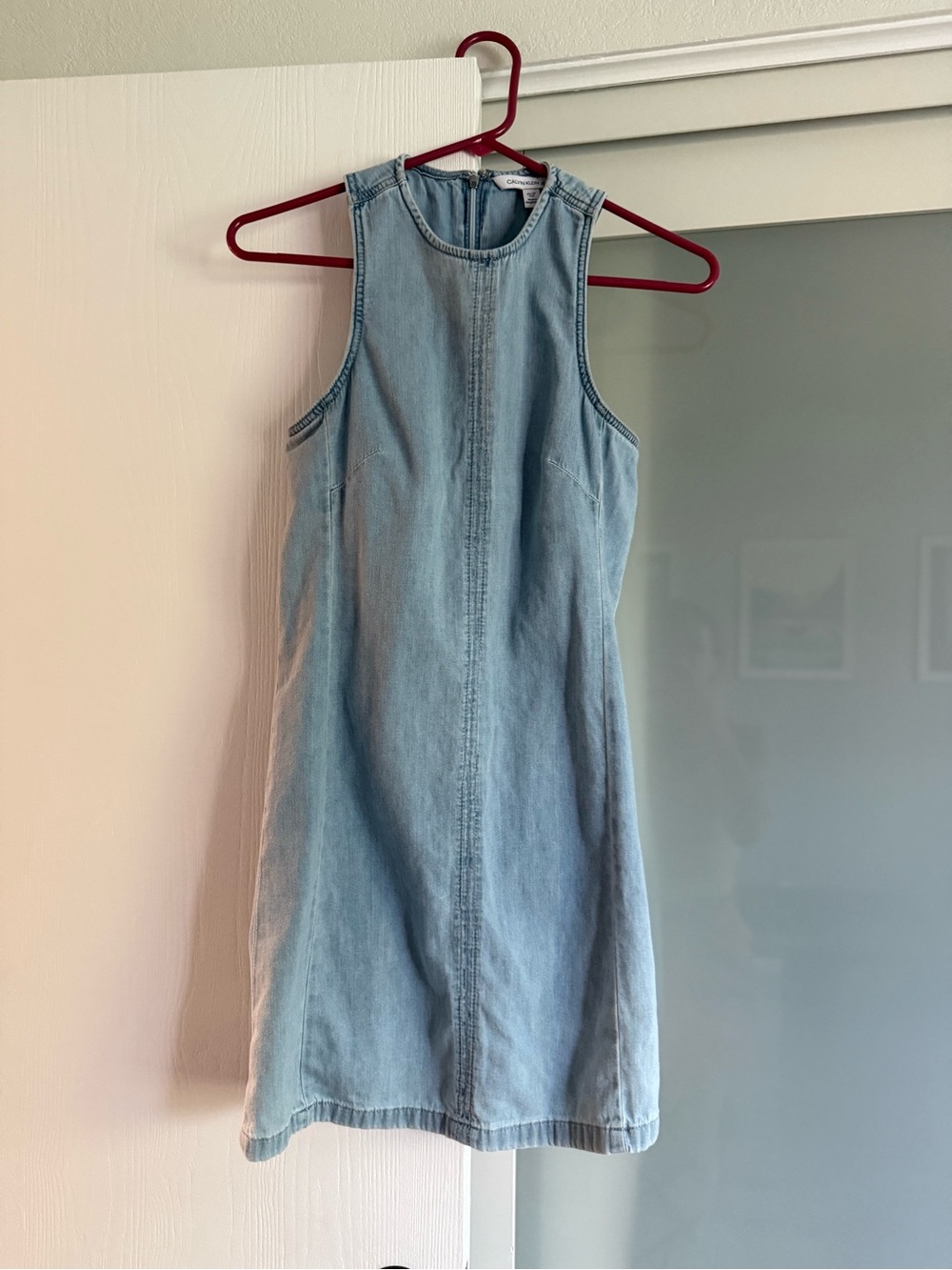Calvin Klein Jeans Light Blue Denim Sleeveless Dress